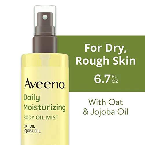 Aveeno Daily Moisturizing Dry Body Oil Mist with Oat and Jojoba Oil for Dry, Rough Sensitive Skin, Nourishing & Hypoallergenic Body Spray, Paraben-, Silicone- & Phthalate-Free, 6.7 fl. oz - Image 8