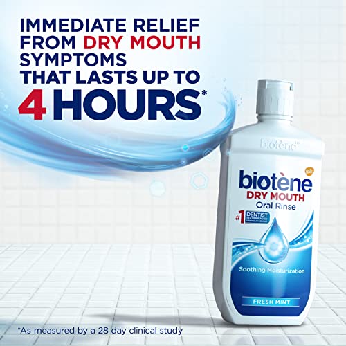 biotène Oral Rinse Mouthwash for Dry Mouth, Breath Freshener and Dry Mouth Treatment, Fresh Mint - 33.8 fl oz - Image 7