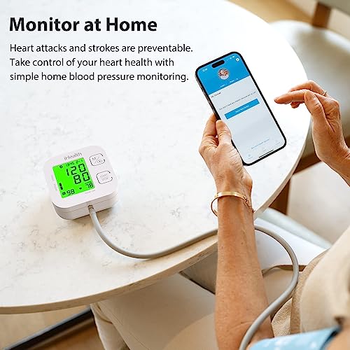 iHealth Track Smart Upper Arm Blood Pressure Monitor with Wide Range Cuff That fits Standard to Large Adult Arms, Bluetooth Compatible for iOS & Android Devices - Image 4