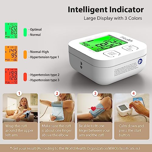 iHealth Track Smart Upper Arm Blood Pressure Monitor with Wide Range Cuff That fits Standard to Large Adult Arms, Bluetooth Compatible for iOS & Android Devices - Image 6