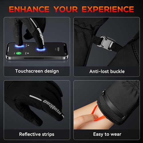 MATKAO Heated Gloves for Men Women Rechargeable, 3000mAh Heated Motorcycle Gloves with Battery, Electric Heated Work Gloves Liners, Touch Screen Winter Gloves for Cycling Skiing, Hunting - Image 4