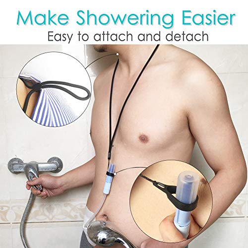 Peritoneal Dialysis Transfer Set Holder Adjustable Length Secure PD Accessories Durable (2PCS Lanyards + 4PCS Silicone Rings) - Image 6