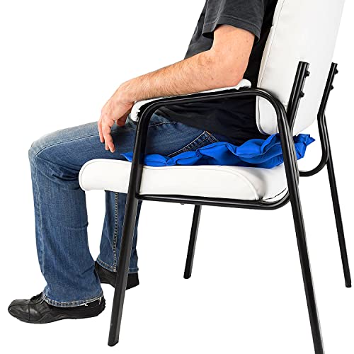 Premium Air Inflatable Seat Cushion - Comfortable Chair Cushion for Wheel Chair - Ideal for Prolonged Sitting - Ideal Seat Cushion for Daily Use (Blue) - Image 5