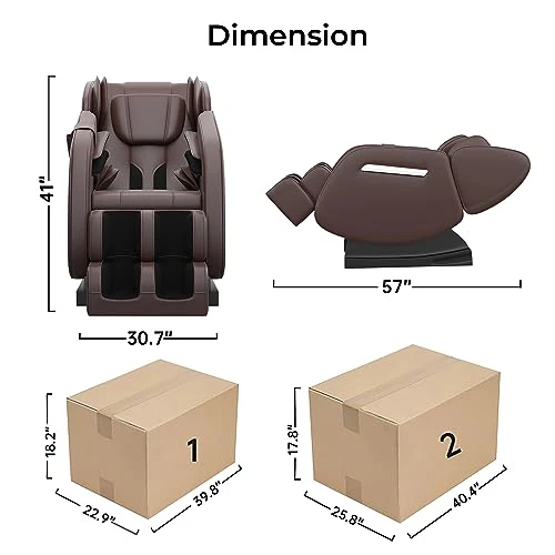 SMAGREHO MM350 Massage Chair, Brown - Image 7