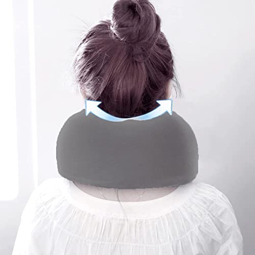Travel Pillow, Best Memory Foam Neck Pillow and Head Support Soft Pillow with Side Storage Bags, for Sleep Rest, Airplane, Car, Family and Travel Use（Dark Grey） - Image 3